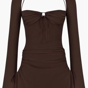 House-of-cb Women's Brown Dress